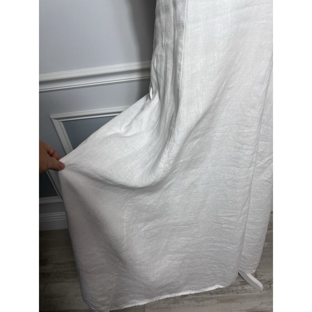 SOUTHERN TIDE-M- Leighton LINEN Maxi Dress-Tie Back-White-Coastal-Summer-Wedding - Picture 4 of 13